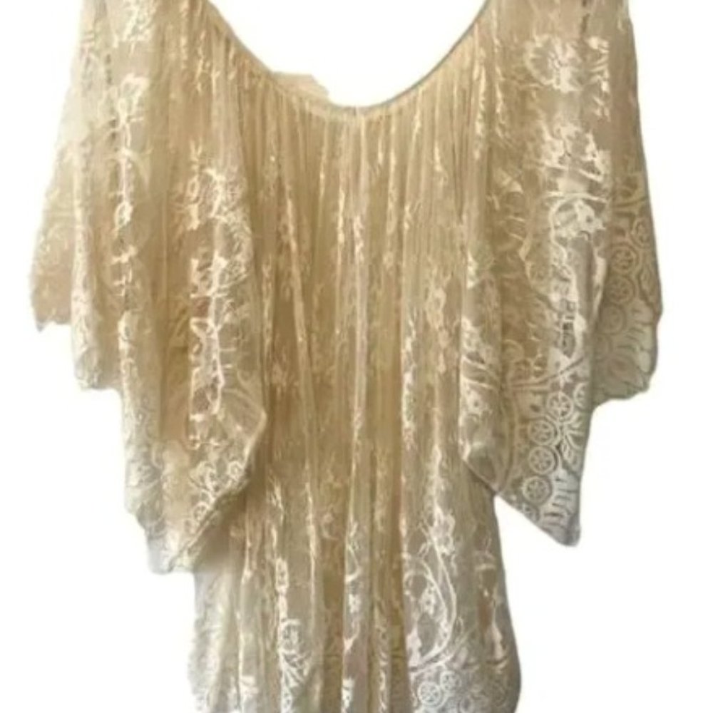 Lace boho top size small